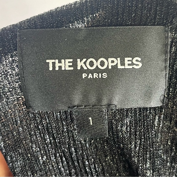 The Kooples Paris High Low Dress with Wrap Draping with‎ Metallic Details Size S - Picture 3 of 10